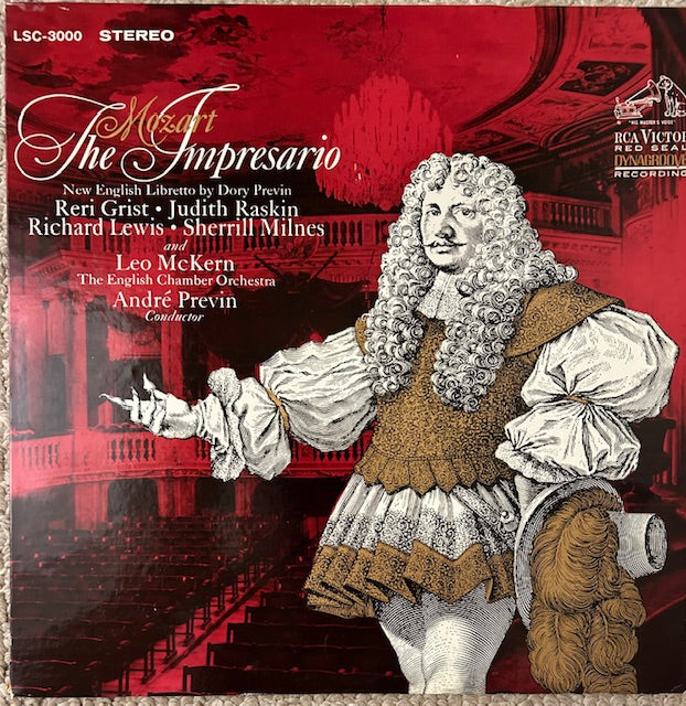 Mozart: The Impresario (LP, RCA Victor Red Seal Dynagroove, LSC-3000 Stereo, 1968)
