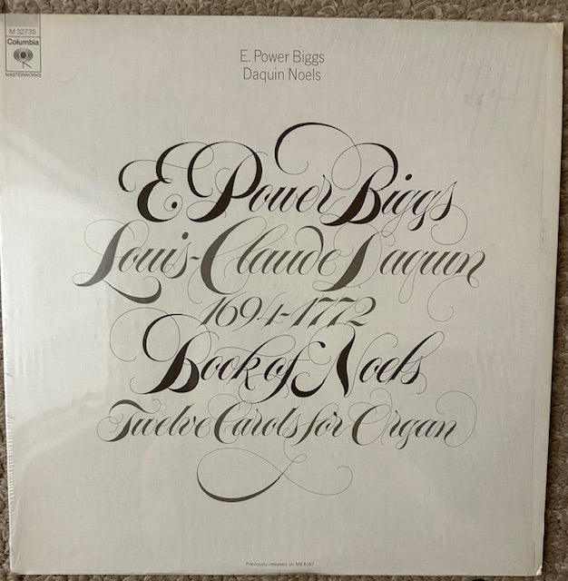 E. Power Biggs: Louis-Claude Daquin - Book of Noels / Twelve Carols for Organ (LP, Columbia Masterworks, M 32735)
