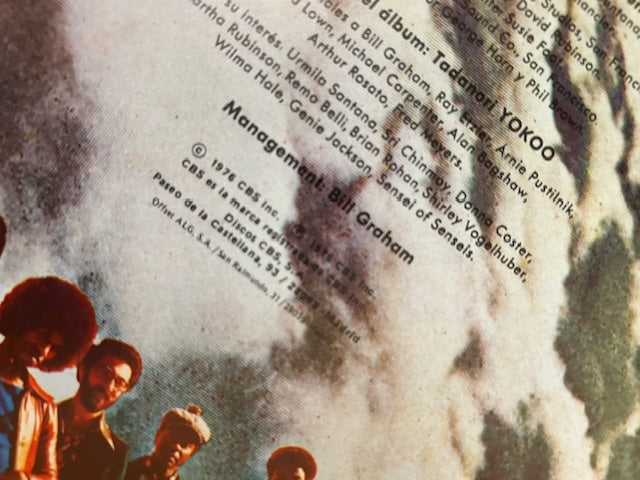 Santana - Amigos (LP, Discos CBS, CBS 32476, 1976)