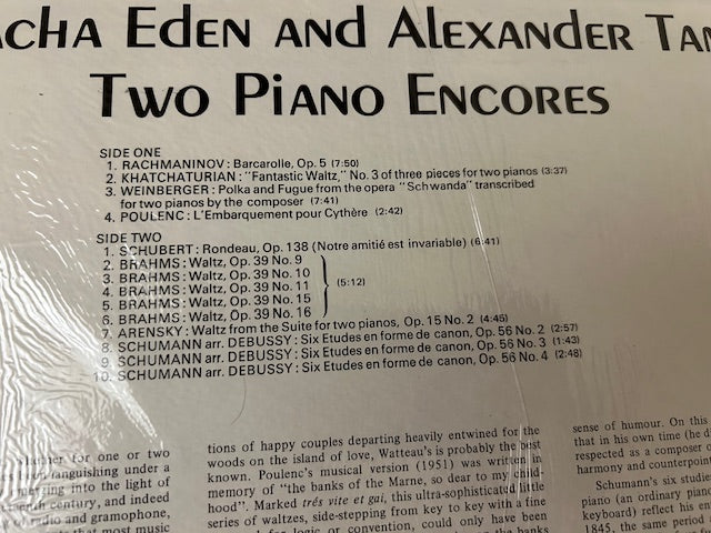 Eden & Tamir - Two Pianos: Encore! (LP, London ffrr, CS 6694 Stereo, 1970)