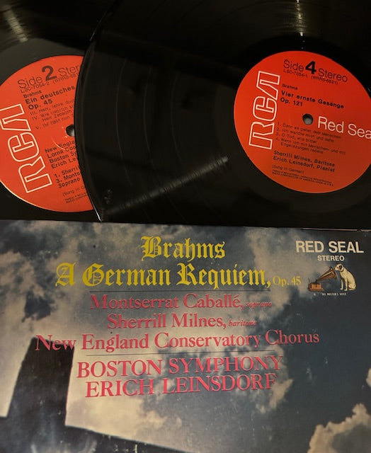 Brahms: A German Requiem, Op. 45 & Four Serious Songs, Op. 121 (LP Set, RCA LSC-4504 Red Seal Stereo,