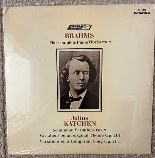 Brahms: The Complete Piano Works, Volume 6 - Julius Katchen (LP, London, CS 6477 Stereo, 1965)