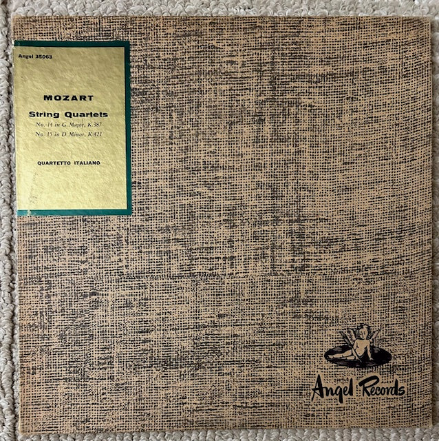 Mozart - String Quartets, No. 14 in G Major, K. 387 / No. 15 in D Minor, K. 421 (LP, Angel 35063,