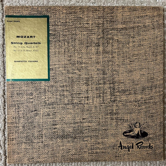 Mozart - String Quartets, No. 14 in G Major, K. 387 / No. 15 in D Minor, K. 421 (LP, Angel 35063,
