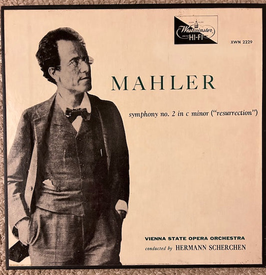 Gustav Mahler: Symphony No. 2 in C Minor / "Resurrection' (LP Boxed Set, Westminster Hi-Fi, XWN 2229, 1958)