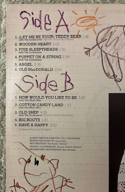 Elvis Presley:  Elvis Sings for Children--and Grown-Ups Too! (LP, RCA, CPL 1-2901 Stereo, 1978)