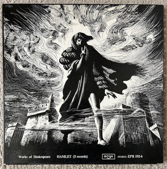 Works of Shakespeare - HAMLET (5 Records Boxed Set) (LPs, Argo, ZPR 192-6 Stereo, 1961)