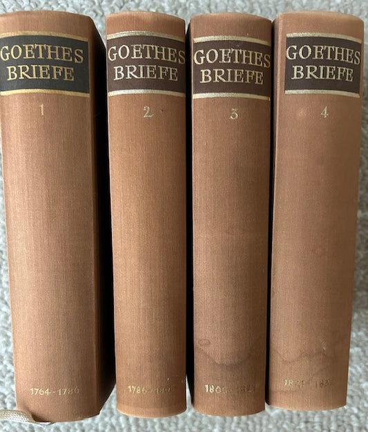 Goethes Briefe - Hamburger Ausgabe, BAND 1-4 (HB Set, Christian Wegner Verlag, 1962)