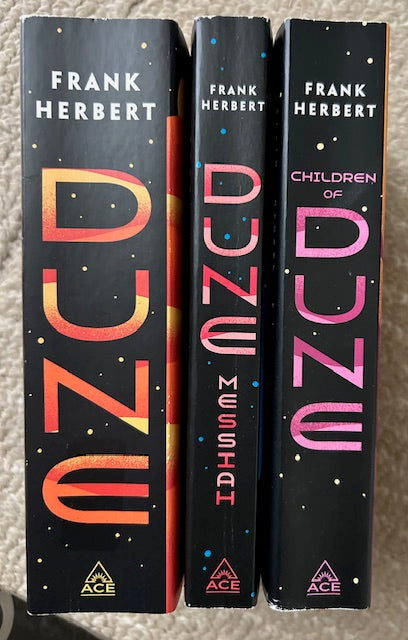 Frank Herbert's Dune Saga 3-Book Set: Dune, Dune Messiah, and Children of Dune by Frank Herbert (MMP Set, Ace, 2019)